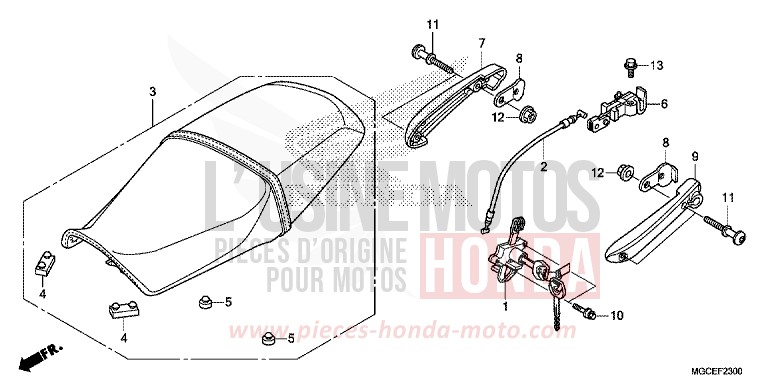 SEAT (CB1100/A) for CB1100 ABS GRAPHITE BLACK (NHB01) from 2014